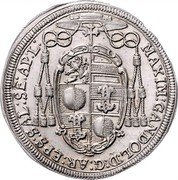 Austria 1/4 Thaler Max Gandolf von Kuenburg 1669 KM# 216 MAXIM GANDOL D G AR EPS SAL SE AP L coin obverse Austria 1/4 Thaler Max Gandolf von Kuenburg 1669 KM# 216 MAXIM GANDOL D G AR EPS SAL SE AP L coin obverse