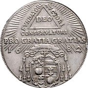 Austria 1/4 Thaler Maximilian Gandolph 1682 KM# 231 16 82 AVCTORI CONSERVATORI DEO FVNDATORI PRO GRATIA GRATIÆ coin obverse Austria 1/4 Thaler Maximilian Gandolph 1682 KM# 231 16 82 AVCTORI CONSERVATORI DEO FVNDATORI PRO GRATIA GRATIÆ coin obverse