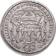 Austria 1/4 Thaler Franz Anton von Harrach 1712 KM# 306 D G ARCHIEPIS & S R I (1/4) PRINC SALISBURG S S A L coin reverse Austria 1/4 Thaler Franz Anton von Harrach 1712 KM# 306 D G ARCHIEPIS & S R I (1/4) PRINC SALISBURG S S A L coin reverse