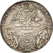 Austria 1/4 Thaler Leopold Anton 1728 KM# 326 LEOPOLDUS D G ARCHI PR SAL A L coin obverse Austria 1/4 Thaler Leopold Anton 1728 KM# 326 LEOPOLDUS D G ARCHI PR SAL A L coin obverse
