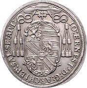 Austria 1/4 Thaler Johann Ernst von Thun 1694 KM# 281 IO ERNEST9 D G ARCHIEP SAL SE AP L coin obverse Austria 1/4 Thaler Johann Ernst von Thun 1694 KM# 281 IO ERNEST9 D G ARCHIEP SAL SE AP L coin obverse