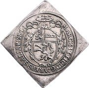 Austria 1/4 Thaler (Markus Sittikus von Hohenems) KM# 35 MARCVS SITTICVS D G AREPS SAL AP SE L coin obverse Austria 1/4 Thaler (Markus Sittikus von Hohenems) KM# 35 MARCVS SITTICVS D G AREPS SAL AP SE L coin obverse