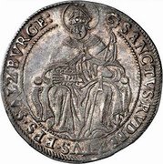 Austria 1/4 Thaler (Markus Sittikus von Hohenems) KM# 15 SANCTVS RUDBERTVS EPS SALISBVRG coin reverse Austria 1/4 Thaler (Markus Sittikus von Hohenems) KM# 15 SANCTVS RUDBERTVS EPS SALISBVRG coin reverse