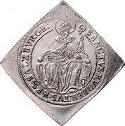 Austria 1/4 Thaler (Markus Sittikus von Hohenems) KM# 16 SANCTVS RUDBERTVS EPS SALZBVRGE coin reverse Austria 1/4 Thaler (Markus Sittikus von Hohenems) KM# 16 SANCTVS RUDBERTVS EPS SALZBVRGE coin reverse