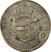 Austria 1/48 Thaler Maria Theresia 1772 G KM# 9 M THER D G R H B R A A M BURG coin obverse Austria 1/48 Thaler Maria Theresia 1772 G KM# 9 M THER D G R H B R A A M BURG coin obverse