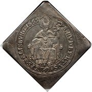 Austria 1/6 Thaler (Max Gandolf von Kuenburg) KM# 215 S RVDBERTUS (1/6) EPS SALISBURG 1669 coin reverse Austria 1/6 Thaler (Max Gandolf von Kuenburg) KM# 215 S RVDBERTUS (1/6) EPS SALISBURG 1669 coin reverse