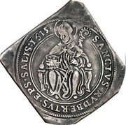 Austria 1/8 Thaler Markus Sittich 1615 KM# 14 SANCTVS RVDBERTVS EPS SALIS coin reverse Austria 1/8 Thaler Markus Sittich 1615 KM# 14 SANCTVS RVDBERTVS EPS SALIS coin reverse