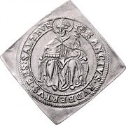 Austria 1/8 Thaler (Wolfgang Dietrich) KM# 8 SANCTVS RVDBERTVS EPS SALZBVR coin reverse Austria 1/8 Thaler (Wolfgang Dietrich) KM# 8 SANCTVS RVDBERTVS EPS SALZBVR coin reverse