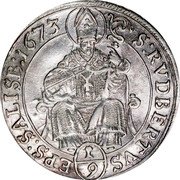 Austria 1/9 Thaler Maximilian Gandolph 1673 KM# 222 S RVDBERTVS 1/9 EPS SALISB 1675 coin reverse Austria 1/9 Thaler Maximilian Gandolph 1673 KM# 222 S RVDBERTVS 1/9 EPS SALISB 1675 coin reverse