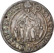 Austria 1/9 Thaler (Paris von Lodron) KM# 79 SANCT RVDBE (1/9) RTVS EPS SAL coin reverse Austria 1/9 Thaler (Paris von Lodron) KM# 79 SANCT RVDBE (1/9) RTVS EPS SAL coin reverse