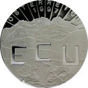 Austria 1 ECU (Shilling coin) 1997 ECU ÖSTERREICH coin obverse