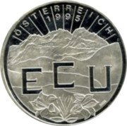 Austria 1 ECU (Wien) 1995 ECU ÖSTERREICH coin obverse