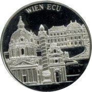 Austria 1 ECU (Wien) WIEN ECU coin reverse