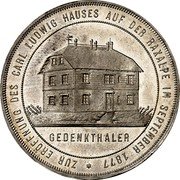 Austria 1 Thaler (Opening of Mt. Raxalpe Inn) X# M9 ZUR ERÖFFNUNG DES CARL LUDWIG HAUSES AUF DER RAXALPE IM SEPTEMBER 1877 GEDENKTHALER coin reverse Austria 1 Thaler (Opening of Mt. Raxalpe Inn) X# M9 ZUR ERÖFFNUNG DES CARL LUDWIG HAUSES AUF DER RAXALPE IM SEPTEMBER 1877 GEDENKTHALER coin reverse