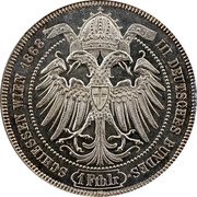 Austria 1 Thaler Third German Shooting Festival 1868 In Sets only X# M8 1 FTHLR III DEUTSCHES BUNDES SCHIESSEN IN WIEN 1868 coin obverse