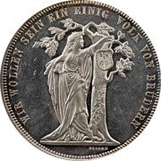 Austria 1 Thaler Third German Shooting Festival 1868 In Sets only X# M8 SEIDAN WIR WOLLEN SEIN EIN EINIG VOLK VON BRUDERN coin reverse