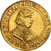 Austria 10 Ducat Johann Franz 1638 KM# A31 IO FRANC TRAVTHSON C IN FALKHENSTAIN coin obverse Austria 10 Ducat Johann Franz 1638 KM# A31 IO FRANC TRAVTHSON C IN FALKHENSTAIN coin obverse