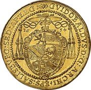 Austria 10 Ducat Guidobald von Thun 1654 KM# 168 GVIDOBALDVS D G ARCHI EPS SALISBVRG SED AP LEG coin obverse Austria 10 Ducat Guidobald von Thun 1654 KM# 168 GVIDOBALDVS D G ARCHI EPS SALISBVRG SED AP LEG coin obverse