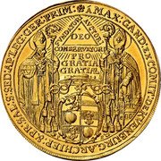 Austria 10 Ducat Maximilian Gandolph 1682 KM# 242 A MAX GAND EX COMIT DE KUENBURG ARCHIEP & PR SAL SED AP LE GER PRIM AVCTORI CONSERVATORI DEO FVNDATORI PRO GRATIA GRATIÆ coin obverse Austria 10 Ducat Maximilian Gandolph 1682 KM# 242 A MAX GAND EX COMIT DE KUENBURG ARCHIEP & PR SAL SED AP LE GER PRIM AVCTORI CONSERVATORI DEO FVNDATORI PRO GRATIA GRATIÆ coin obverse