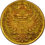 Austria 10 Ducat Prince Wenzel 1794 KM# 9 SVP IMP AVL REG HER P G HER POST MAG 1794 coin reverse Austria 10 Ducat Prince Wenzel 1794 KM# 9 SVP IMP AVL REG HER P G HER POST MAG 1794 coin reverse
