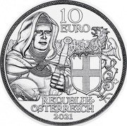 Austria 10 Euro Brotherhood 2021 Special Uncirculated 10 EURO REPUBLIK ÖSTERREICH 2021 coin obverse Austria 10 Euro Brotherhood 2021 Special Uncirculated 10 EURO REPUBLIK ÖSTERREICH 2021 coin obverse