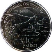 Austria 10 Euro (Carinthia. Gilded) REPUBLIK ÖSTERREICH FALKNEREI 10 EURO 2012 coin obverse