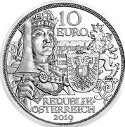 Austria 10 Euro Chivalry 2019 10 EURO ÖSTERREICH REPUBLIK coin obverse Austria 10 Euro Chivalry 2019 10 EURO ÖSTERREICH REPUBLIK coin obverse