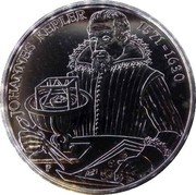 Austria 10 Euro (Eggenberg Palace - Johannes Kepler. Gilded) 1571-1630 JOHANNES KEPLER coin reverse