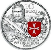 Austria 10 Euro Fortitude - coloured 2020  Proof 10 EURO REPUBLIK ÖSTERREICH 2020 coin obverse