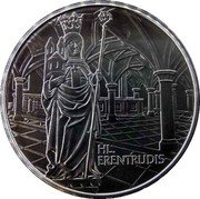 Austria 10 Euro (Nonnenberg Abbey. Gilded) HL ERENTRUDIS coin reverse Austria 10 Euro (Nonnenberg Abbey. Gilded) HL ERENTRUDIS coin reverse