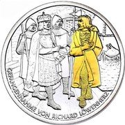 Austria 10 Euro Richard the Lionheart in Durnstein. Partially gilded 2009 GEFANGENNAHME VON RICHARD LÖWENHERZ coin reverse Austria 10 Euro Richard the Lionheart in Durnstein. Partially gilded 2009 GEFANGENNAHME VON RICHARD LÖWENHERZ coin reverse