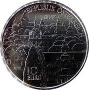 Austria 10 Euro (Steiermark. Gilded) 10 EURO 2012 REPUBLIK ÖSTERREICH GRAZ coin obverse