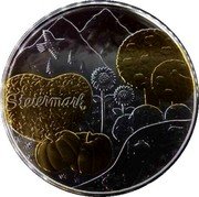 Austria 10 Euro (Steiermark. Gilded) STEIERMARK coin reverse