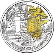 Austria 10 Euro (The Lindwurm at Klagenfurt. Gilded) DER LINDWURN VON KLAGENFURT coin reverse Austria 10 Euro (The Lindwurm at Klagenfurt. Gilded) DER LINDWURN VON KLAGENFURT coin reverse