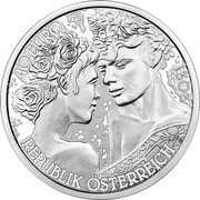 Austria 10 Euro The Rose Love and desire 2021 REPUBLIK ÖSTERREICH 10 EURO 2021 coin obverse Austria 10 Euro The Rose Love and desire 2021 REPUBLIK ÖSTERREICH 10 EURO 2021 coin obverse