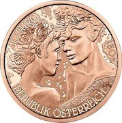 Austria 10 Euro The Rose - Love and desire 2021 REPUBLIK ÖSTERREICH coin obverse Austria 10 Euro The Rose - Love and desire 2021 REPUBLIK ÖSTERREICH coin obverse