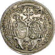 Austria 10 Kreuzer Sigismund von Schrattenbach 1758 KM# 376 SASLNG PRIMAS SIGISMDGA&PS coin obverse Austria 10 Kreuzer Sigismund von Schrattenbach 1758 KM# 376 SASLNG PRIMAS SIGISMDGA&PS coin obverse