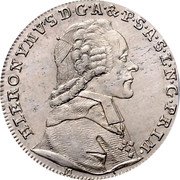 Austria 10 Kreuzer Hieronymus von Colloredo 1775 M KM# 439 HIERONYMVS D G A & P S A S L N G PRIM coin obverse