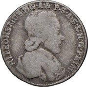 Austria 10 Kreuzer Hieronymus Salzburg 1772 M KM# 430 HIERONYMUS D G A P S A H L N G PRIM coin obverse