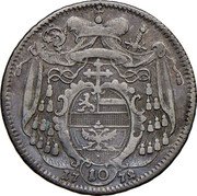 Austria 10 Kreuzer Hieronymus Salzburg 1772 M KM# 430 17 10 72 coin reverse
