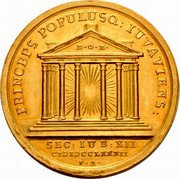 Austria 12 Ducat 1200th anniversary of the convent 1782 KM# 449 PRINCEPS POPULUSQ : IUVAVIENS : SEC : IUE : XII coin reverse Austria 12 Ducat 1200th anniversary of the convent 1782 KM# 449 PRINCEPS POPULUSQ : IUVAVIENS : SEC : IUE : XII coin reverse