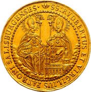 Austria 12 Ducat Johann Ernst von Thun 1687 KM# 264 SS : RVDBERTUS ET VIRGILIUS PATRONI SALISBURGENSES · coin reverse Austria 12 Ducat Johann Ernst von Thun 1687 KM# 264 SS : RVDBERTUS ET VIRGILIUS PATRONI SALISBURGENSES · coin reverse