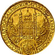 Austria 16 Ducat Paris von Lodron 1628 KM# 136 16 28 / ECCLES METROP SALISB DEDICATVR 25 SEPT APARIDE ARCHIE coin obverse
