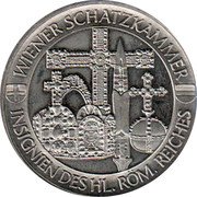Austria 2 1/2 Euro Imperial Treasury 1998 Proof INSIGNIEN DES HL. RÖM. REICHES WIENER SCHATZKAMMER coin reverse
