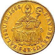 Austria 2 Ducat Johann Ernst von Thun 1688 KM# 271 S RVDBERTUS EPS SALISBURG coin reverse Austria 2 Ducat Johann Ernst von Thun 1688 KM# 271 S RVDBERTUS EPS SALISBURG coin reverse