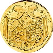 Austria 2 Ducat Salzburg Salzburg 1764 KM# A412 1764 2 coin reverse Austria 2 Ducat Salzburg Salzburg 1764 KM# A412 1764 2 coin reverse