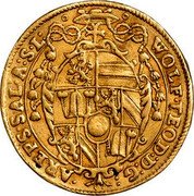 Austria 2 Ducat (Wolf Dietrich von Raitenau) KM# 4.1 WOLF TEOD D G AREPS SALA S L coin obverse