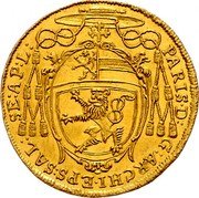 Austria 2 Ducat (Paris von Lodron) KM# 122 PARIS D G ARCHI EPS SAL SE AP L coin obverse Austria 2 Ducat (Paris von Lodron) KM# 122 PARIS D G ARCHI EPS SAL SE AP L coin obverse