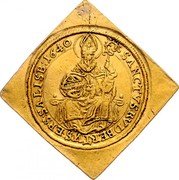 Austria 2 Ducat (Paris von Lodron) KM# 93 SANCTVS RVDBERTVS EPS SALISB coin reverse Austria 2 Ducat (Paris von Lodron) KM# 93 SANCTVS RVDBERTVS EPS SALISB coin reverse