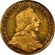 Austria 2 Ducat Hieronymus ND M KM# 453 HIERONYMVS D • G • A & P ∙ S ∙ A ∙ S ∙ L ∙ N ∙ G ∙PRIM ∙ M coin obverse